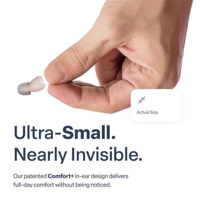 Audien Atom ONE OTC Hearing Aids for Adults – Discreet In-Ear Sound Amplification, Rechargeable, No Prescription