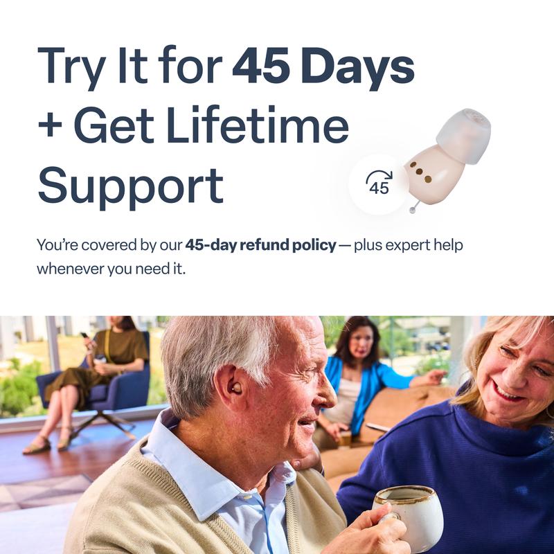 Audien Atom ONE OTC Hearing Aids for Adults – Discreet In-Ear Sound Amplification, Rechargeable, No Prescription