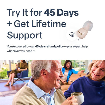 Audien Atom ONE OTC Hearing Aids for Adults – Discreet In-Ear Sound Amplification, Rechargeable, No Prescription